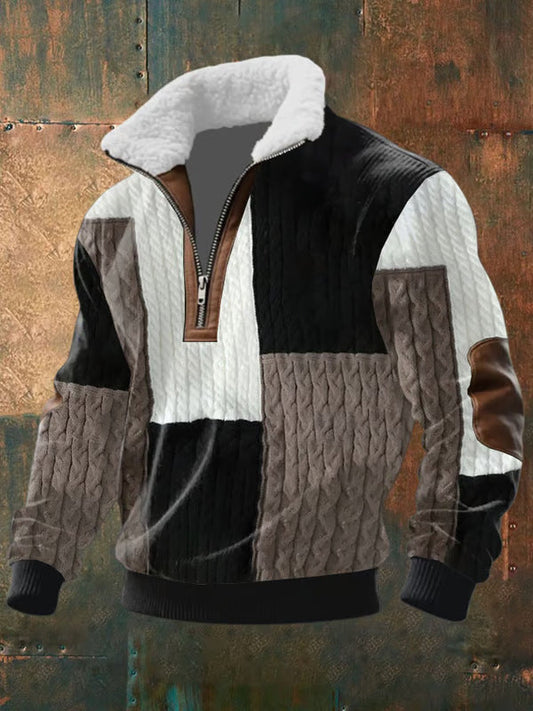 Iván | Jersey con cremallera y cuello de borreguillo