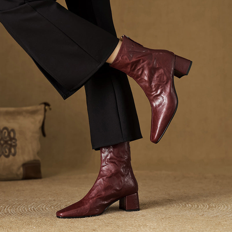 Casilda | Botines de piel auténtica