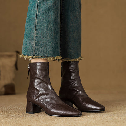 Casilda | Botines de piel auténtica