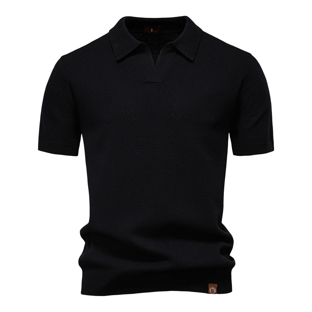 Antonio | Polo texturizado de cuello abierto