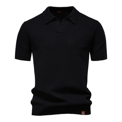 Antonio | Polo texturizado de cuello abierto