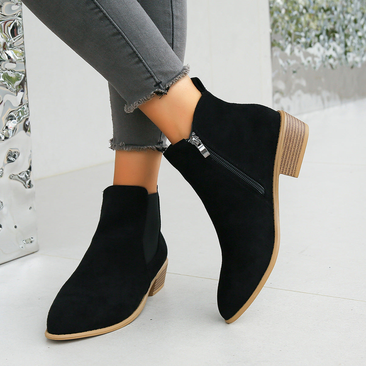 Naiara | Botines de ante vegano