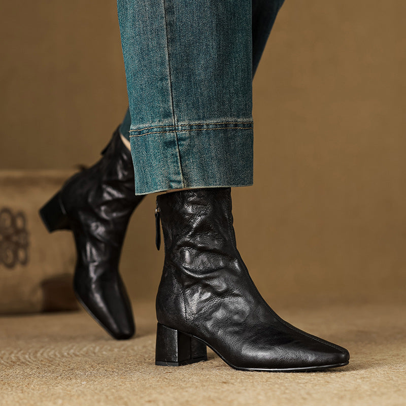 Casilda | Botines de piel auténtica