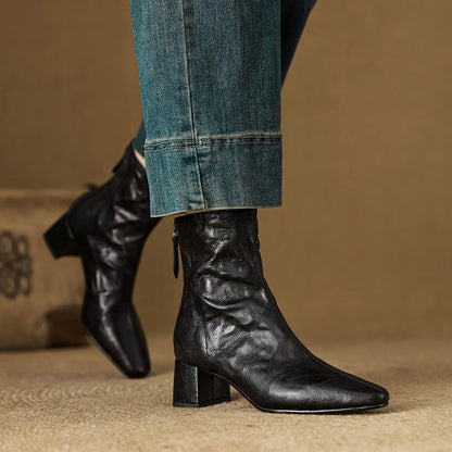 Casilda | Botines de piel auténtica