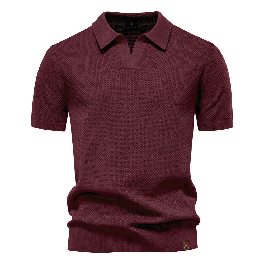 Antonio | Polo texturizado de cuello abierto