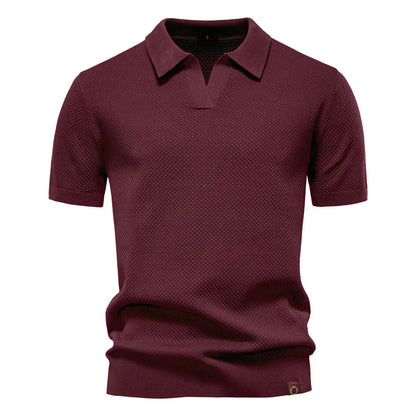 Antonio | Polo texturizado de cuello abierto