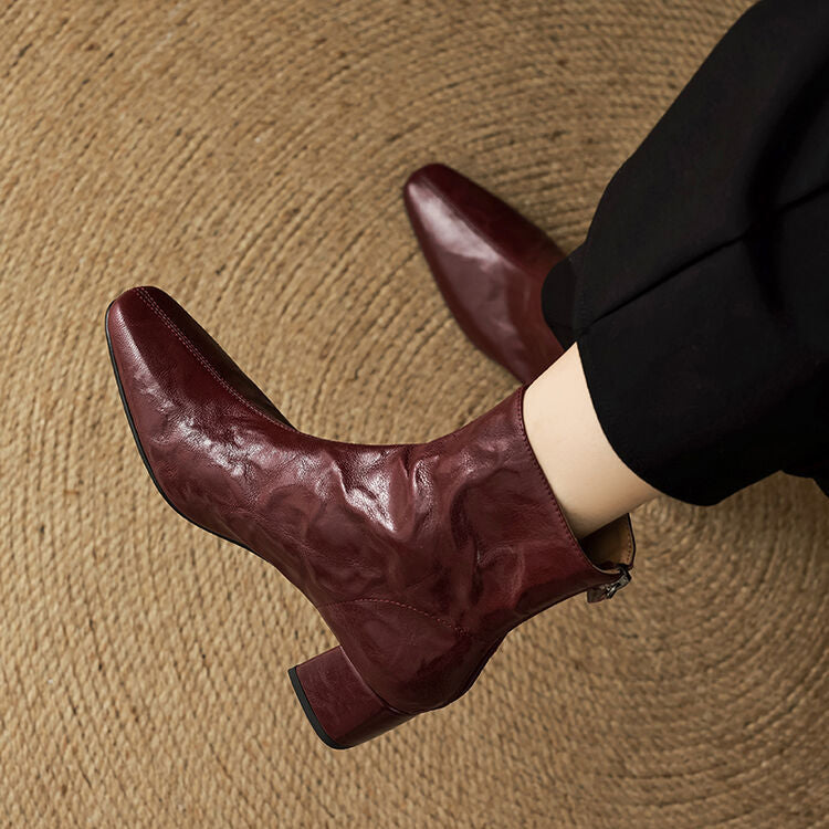 Casilda | Botines de piel auténtica