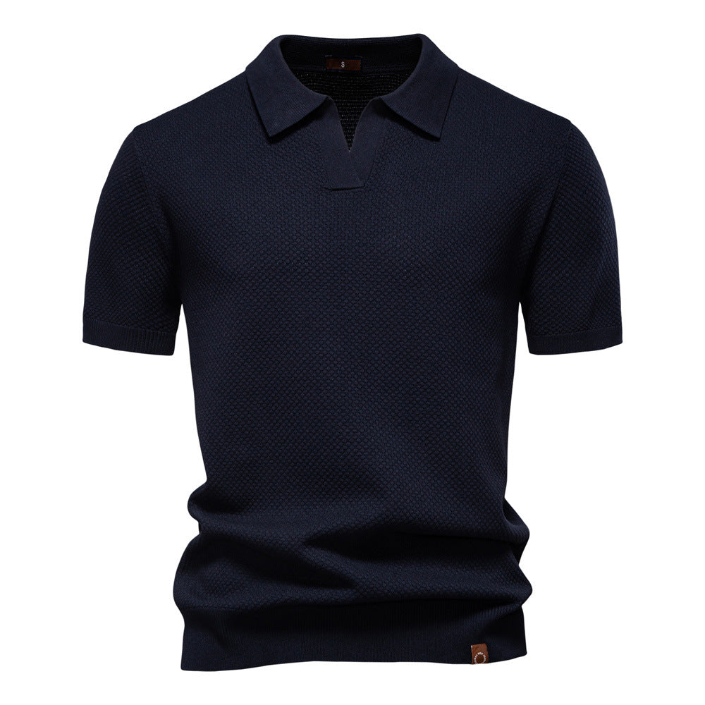 Antonio | Polo texturizado de cuello abierto