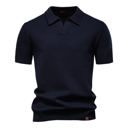 Antonio | Polo texturizado de cuello abierto