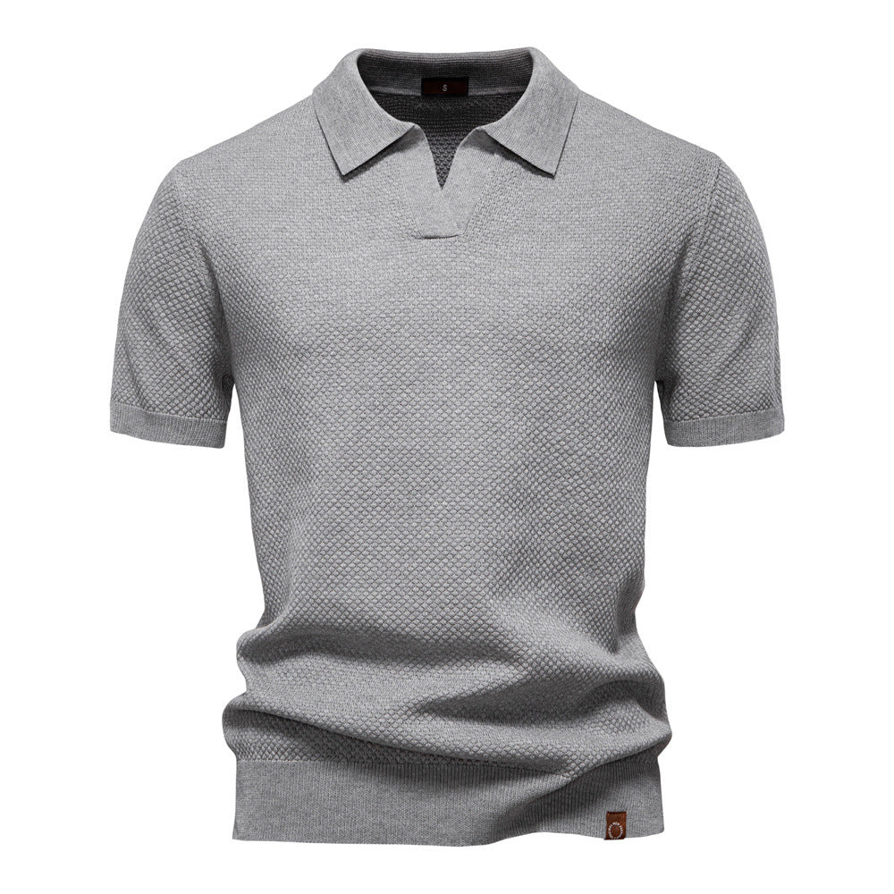 Antonio | Polo texturizado de cuello abierto