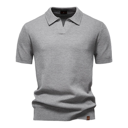 Antonio | Polo texturizado de cuello abierto