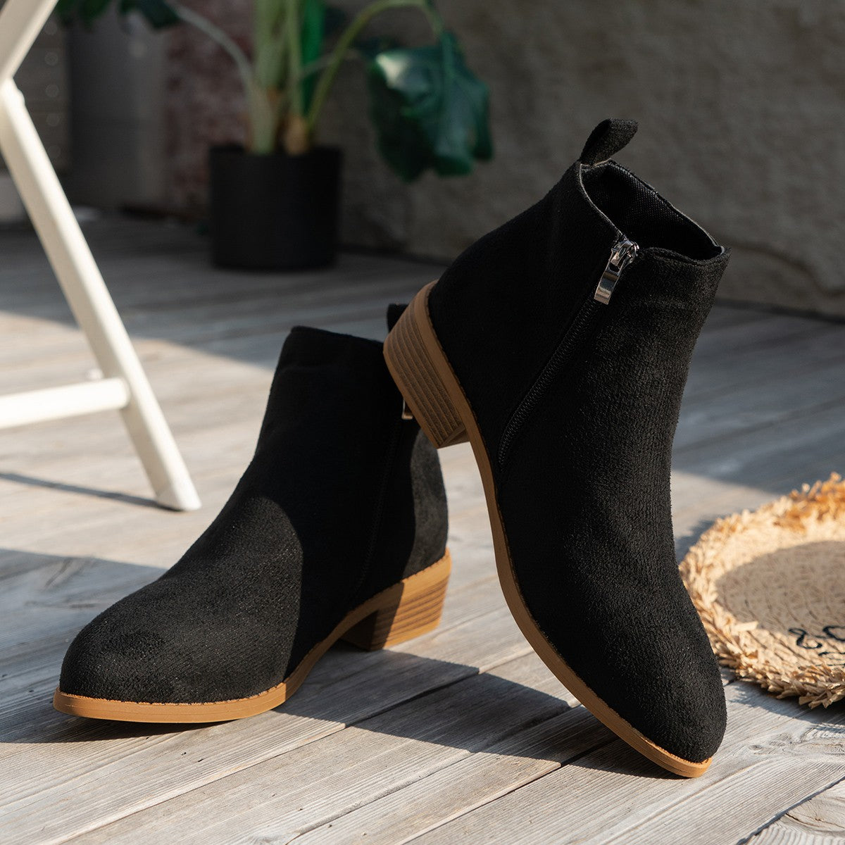 Naiara | Botines de ante vegano