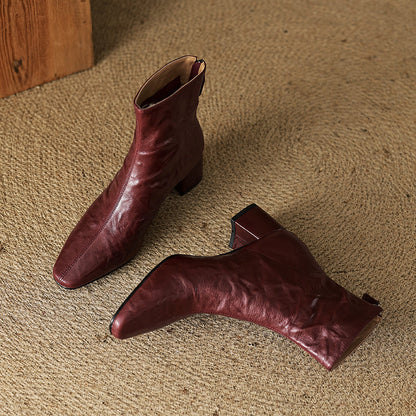 Casilda | Botines de piel auténtica