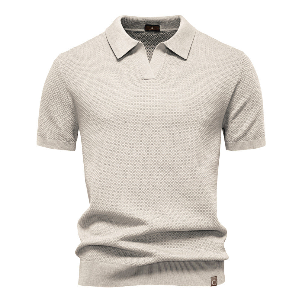 Antonio | Polo texturizado de cuello abierto