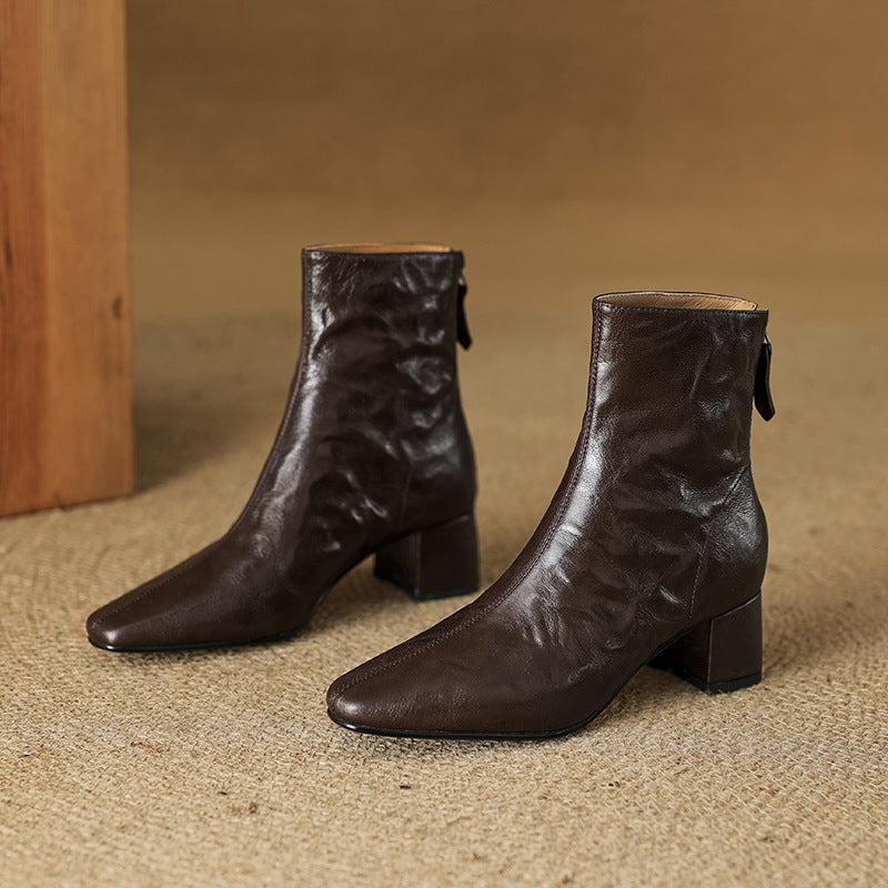 Casilda | Botines de piel auténtica