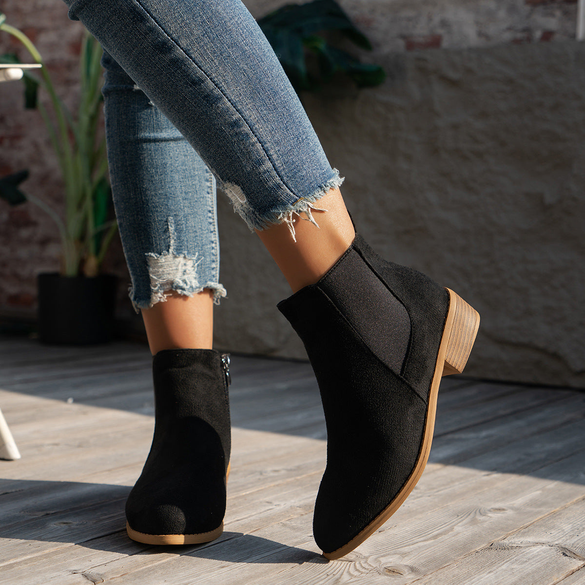 Naiara | Botines de ante vegano