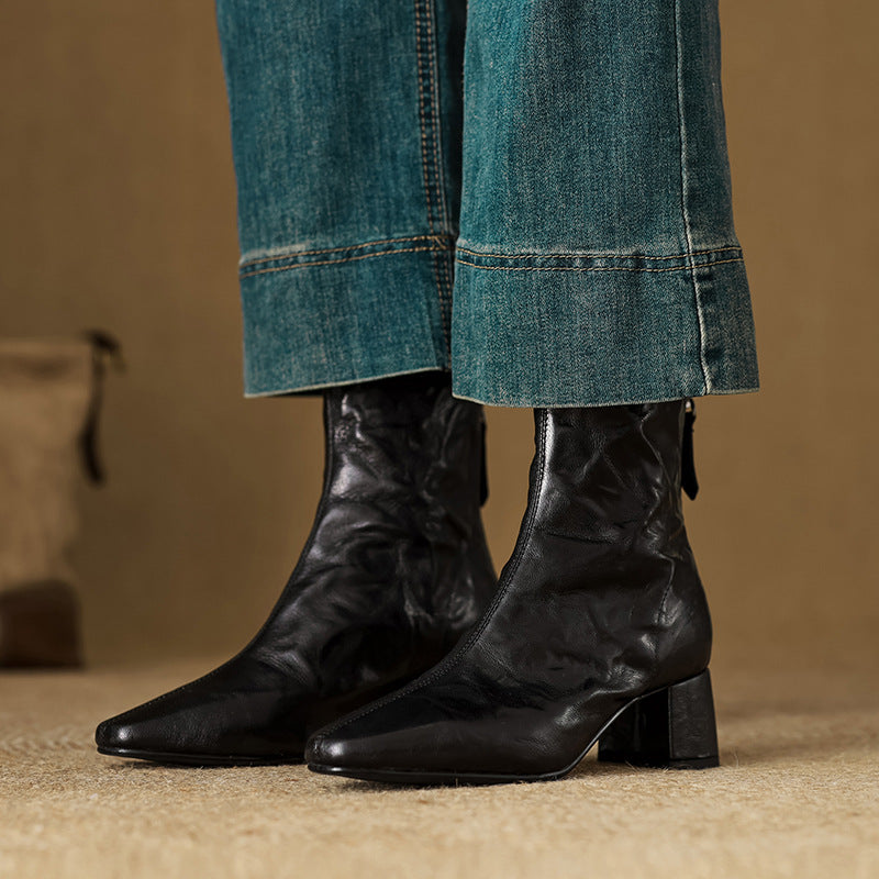 Casilda | Botines de piel auténtica