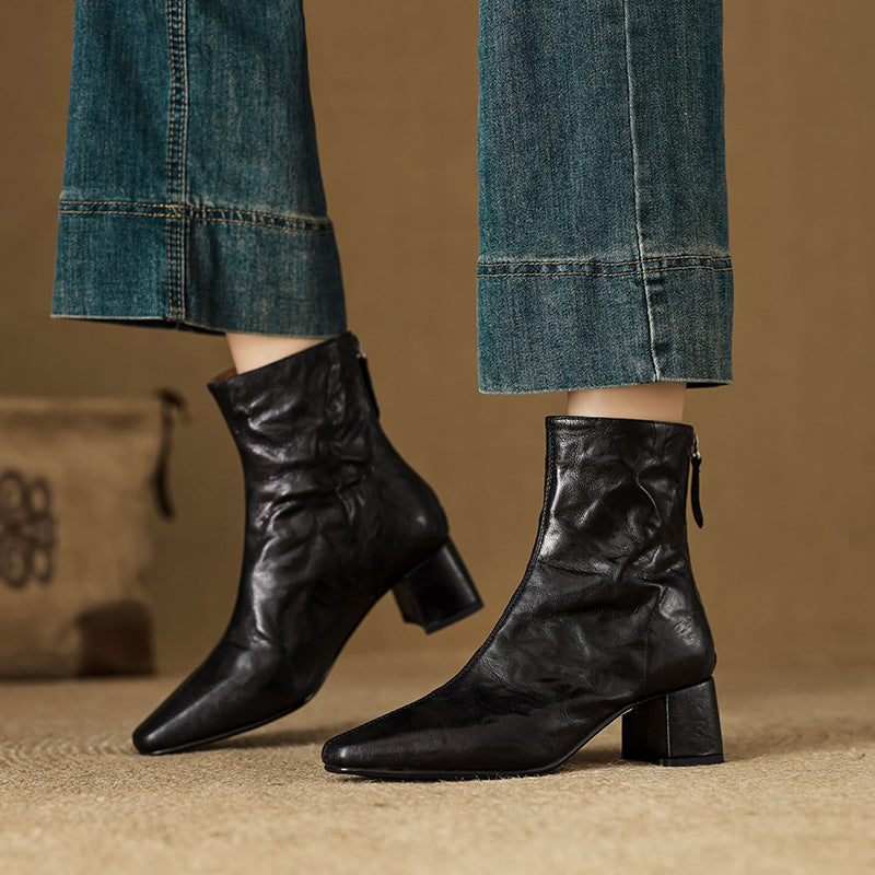 Casilda | Botines de piel auténtica