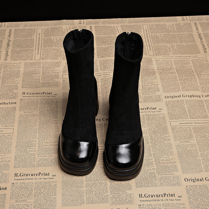 Malena | Botas de ante con tacón