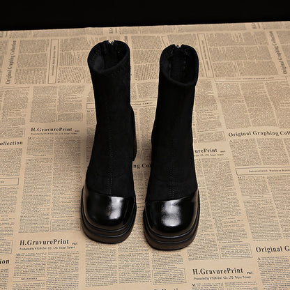 Malena | Botas de ante con tacón