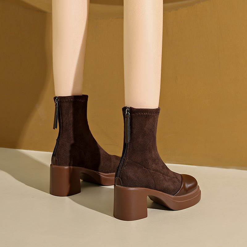 Malena | Botas de ante con tacón