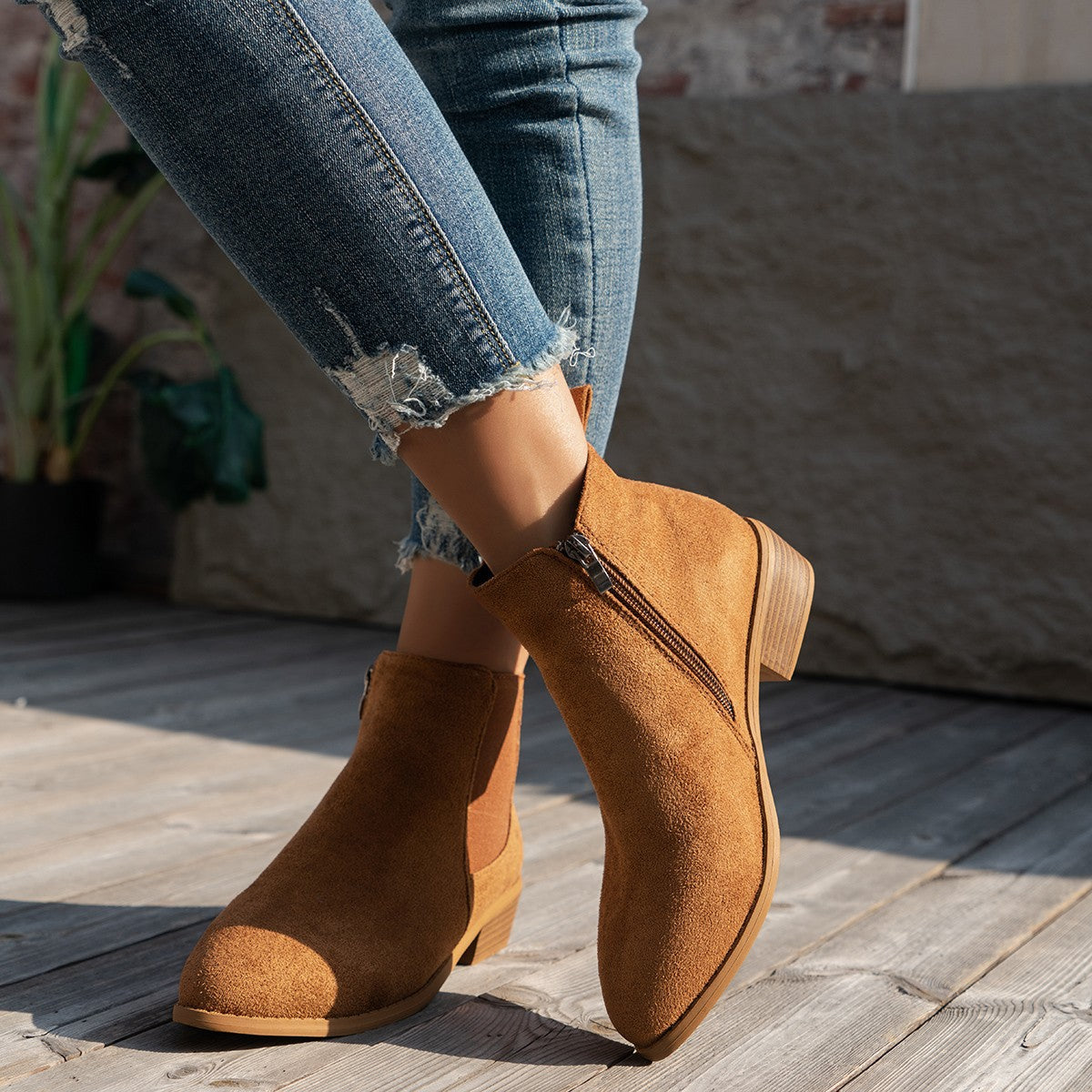 Naiara | Botines de ante vegano