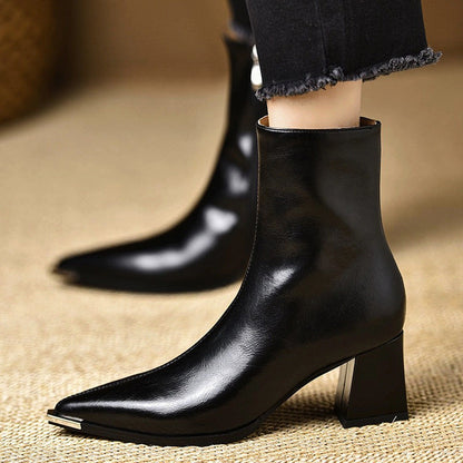 Nadia | Botas de piel con tacón