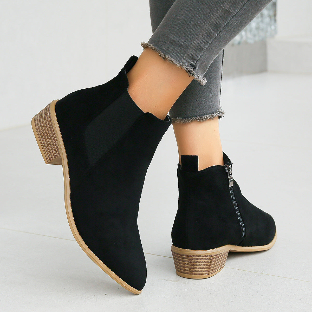 Naiara | Botines de ante vegano