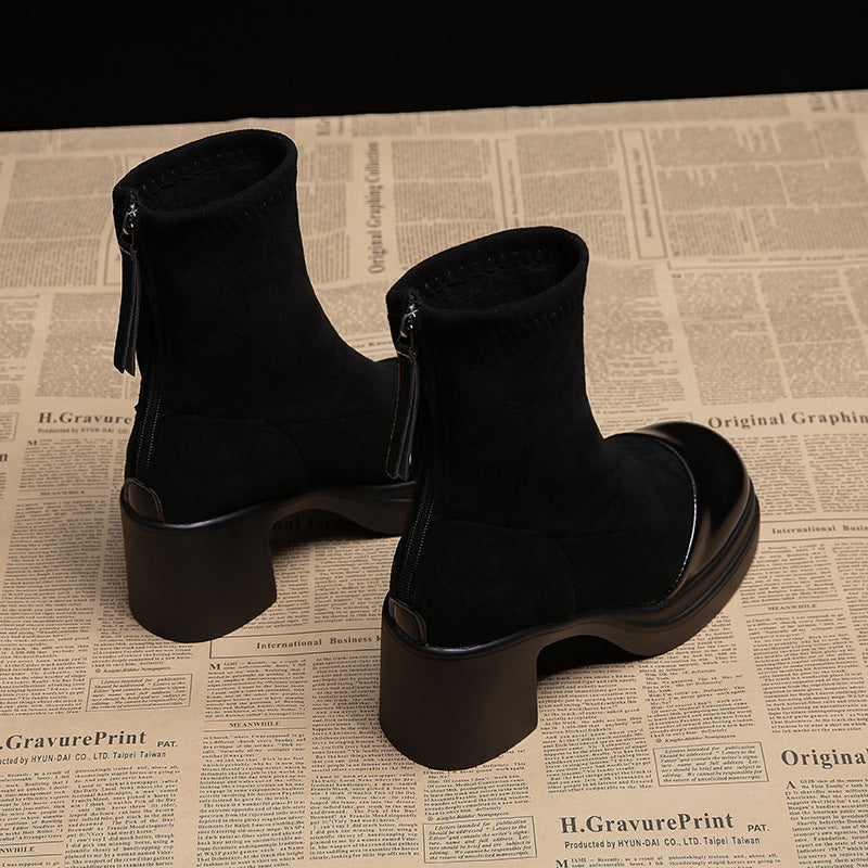 Malena | Botas de ante con tacón