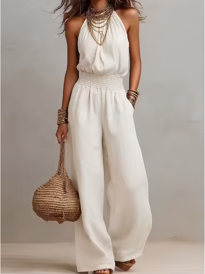 Javiera | Enterito halter de pierna ancha