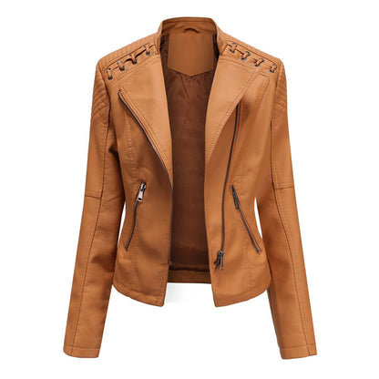Serena | Chaqueta Biker Acolchada Asimétrica con Ojales