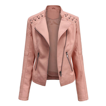 Serena | Chaqueta Biker Acolchada Asimétrica con Ojales