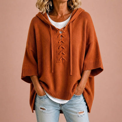 Natividad | Poncho de punto con capucha