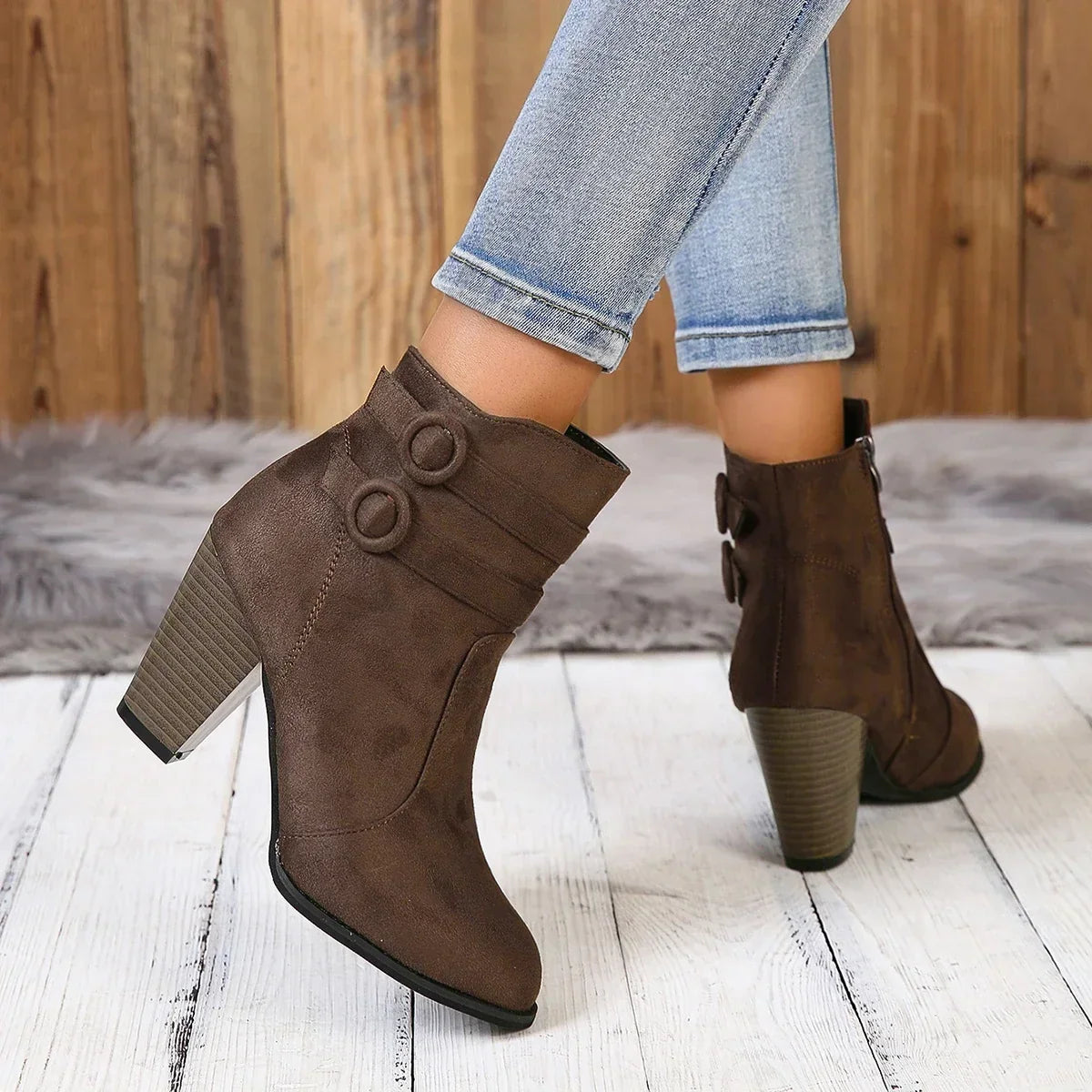 Nekane | Botines de ante con doble banda