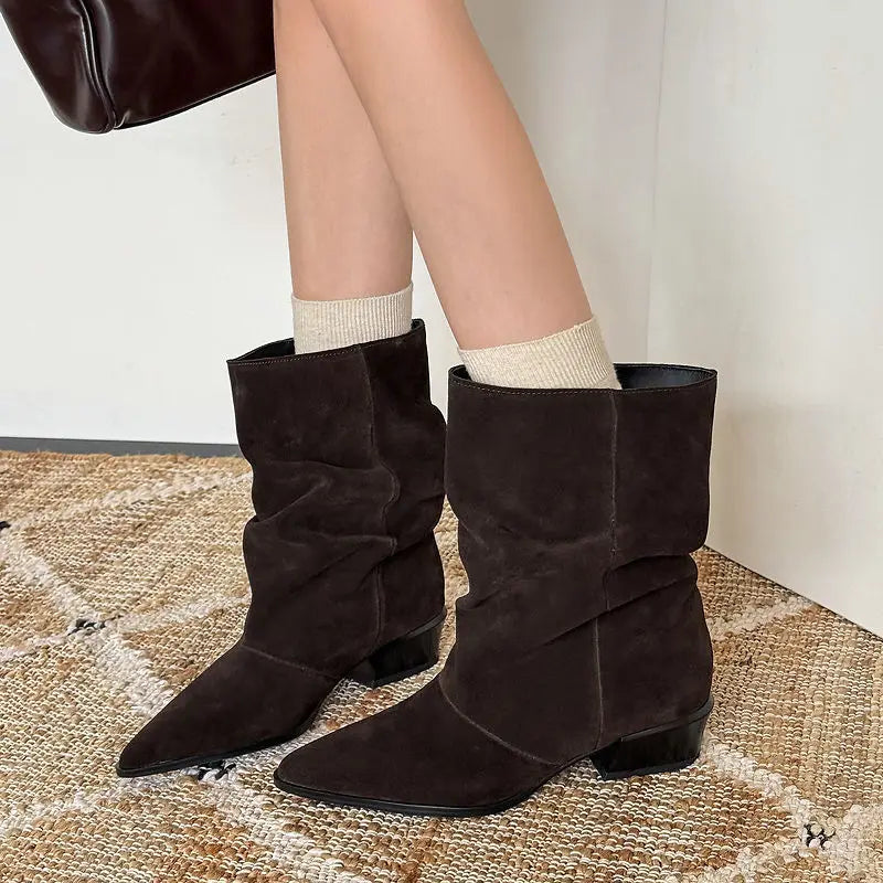 Estrella | Botines de piel de media caña