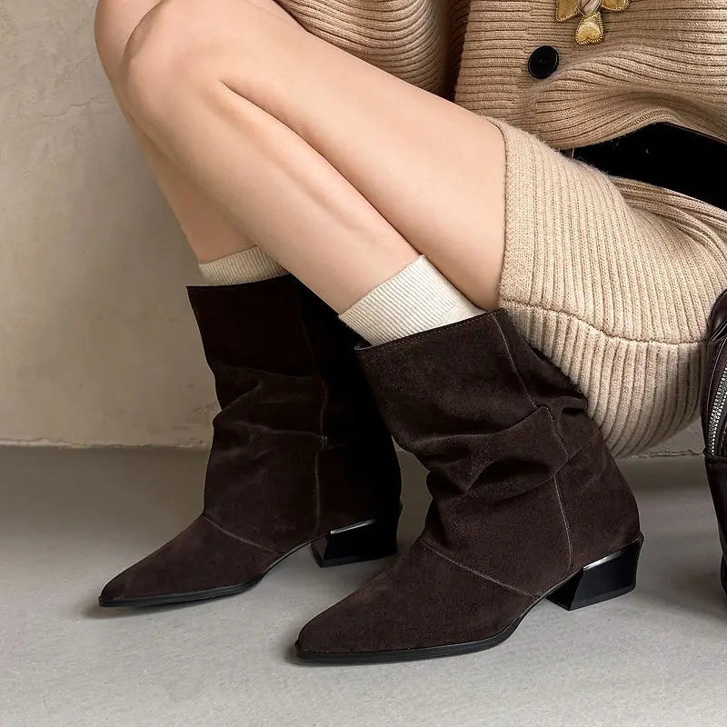 Estrella | Botines de piel de media caña