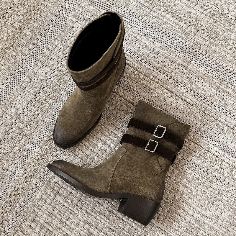 Felisa | Botas western de ante auténtico