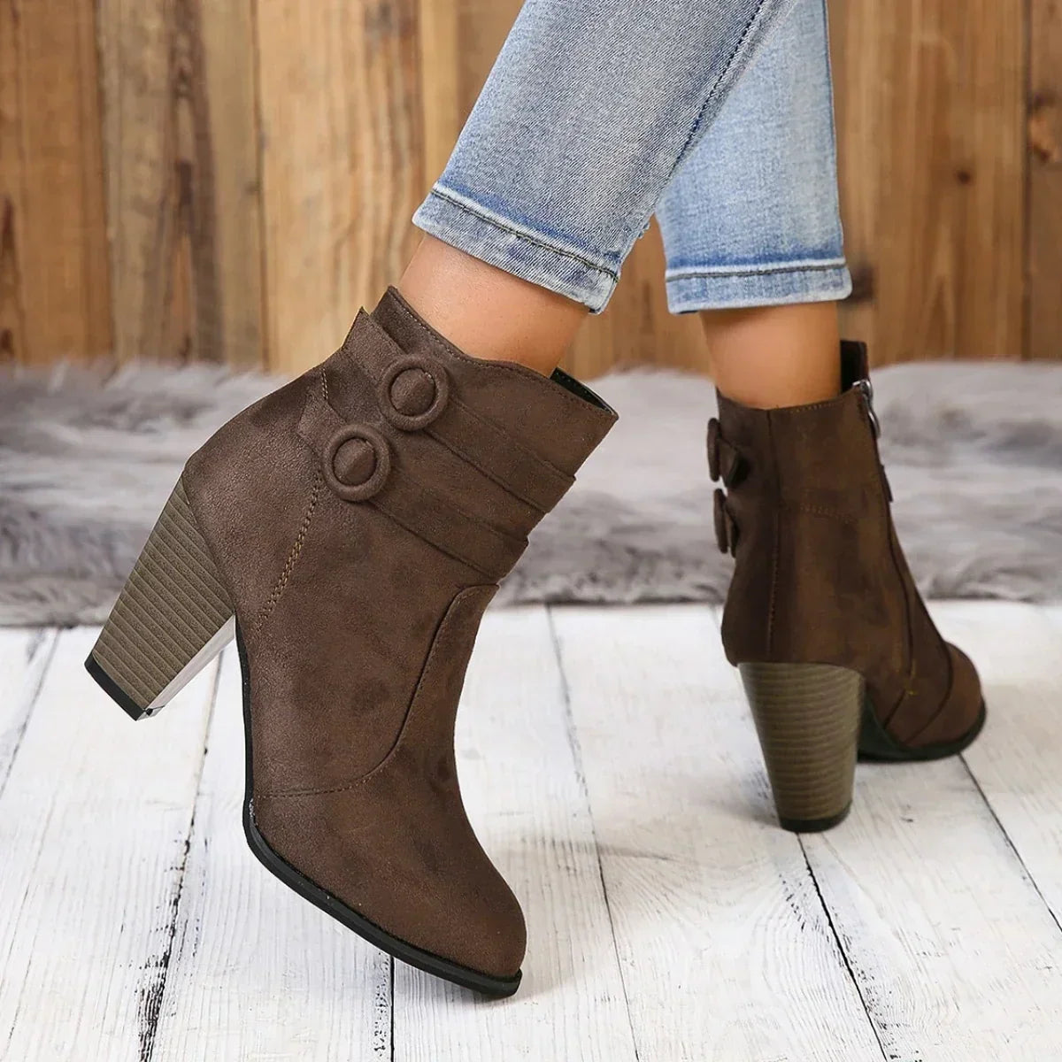Nekane | Botines de ante con doble banda