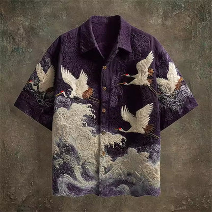Felipe | Camisa de verano con diseño de grullas