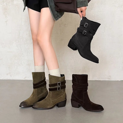 Felisa | Botas western de ante auténtico