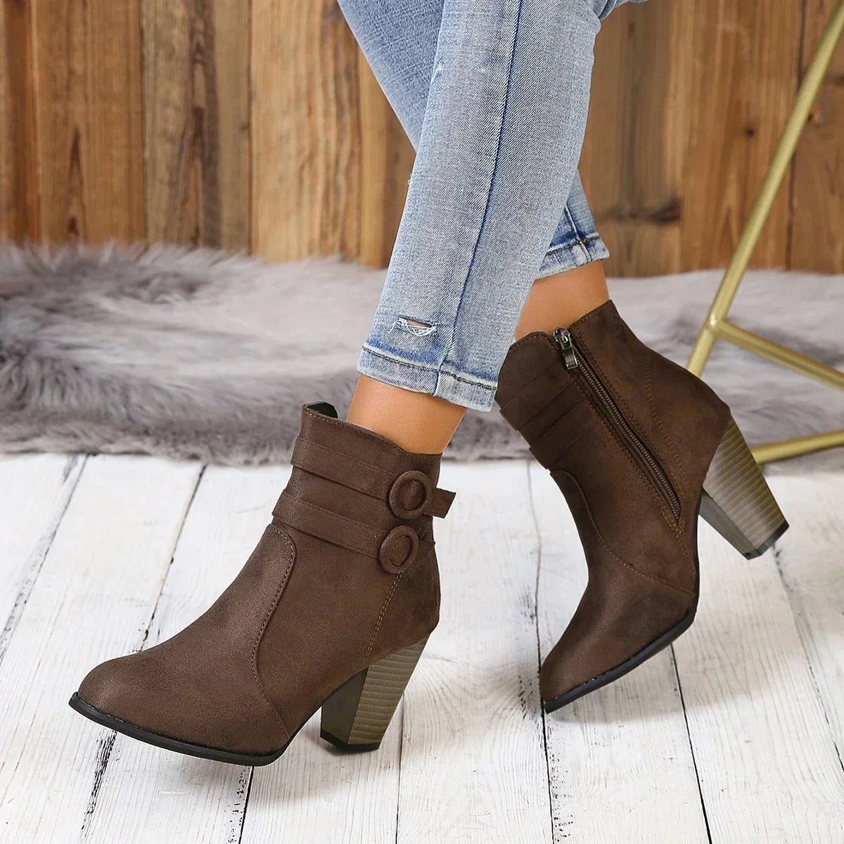 Nekane | Botines de ante con doble banda