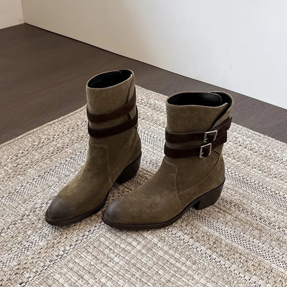 Felisa | Botas western de ante auténtico