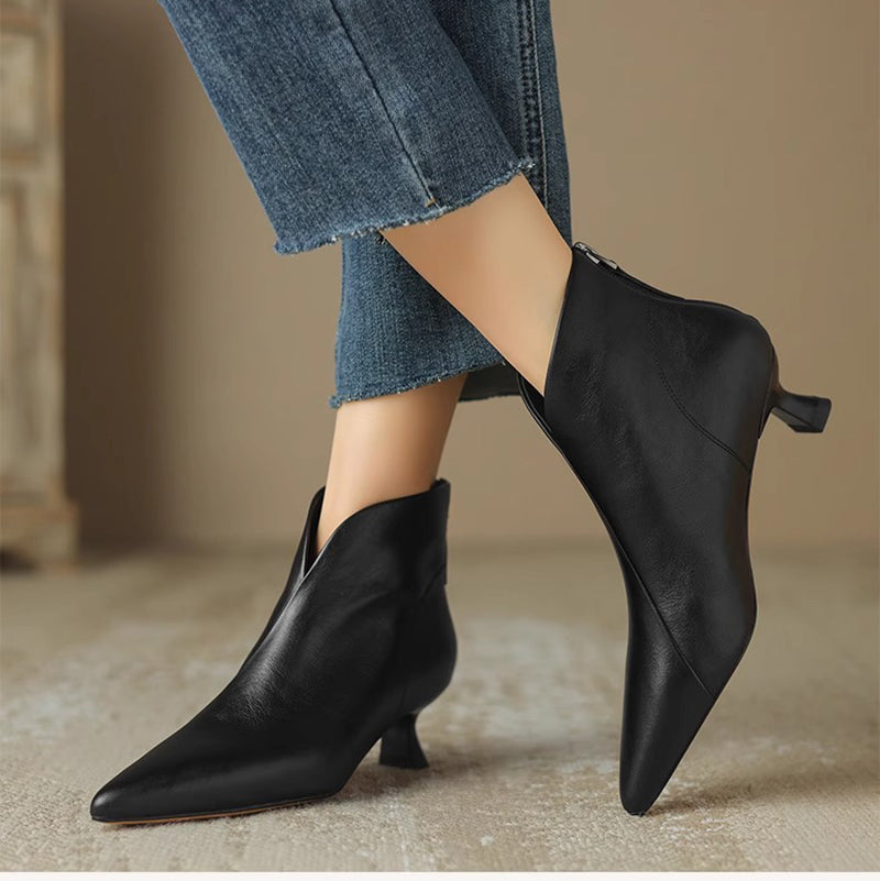 Teodora | Botas de tacón bajo y fino