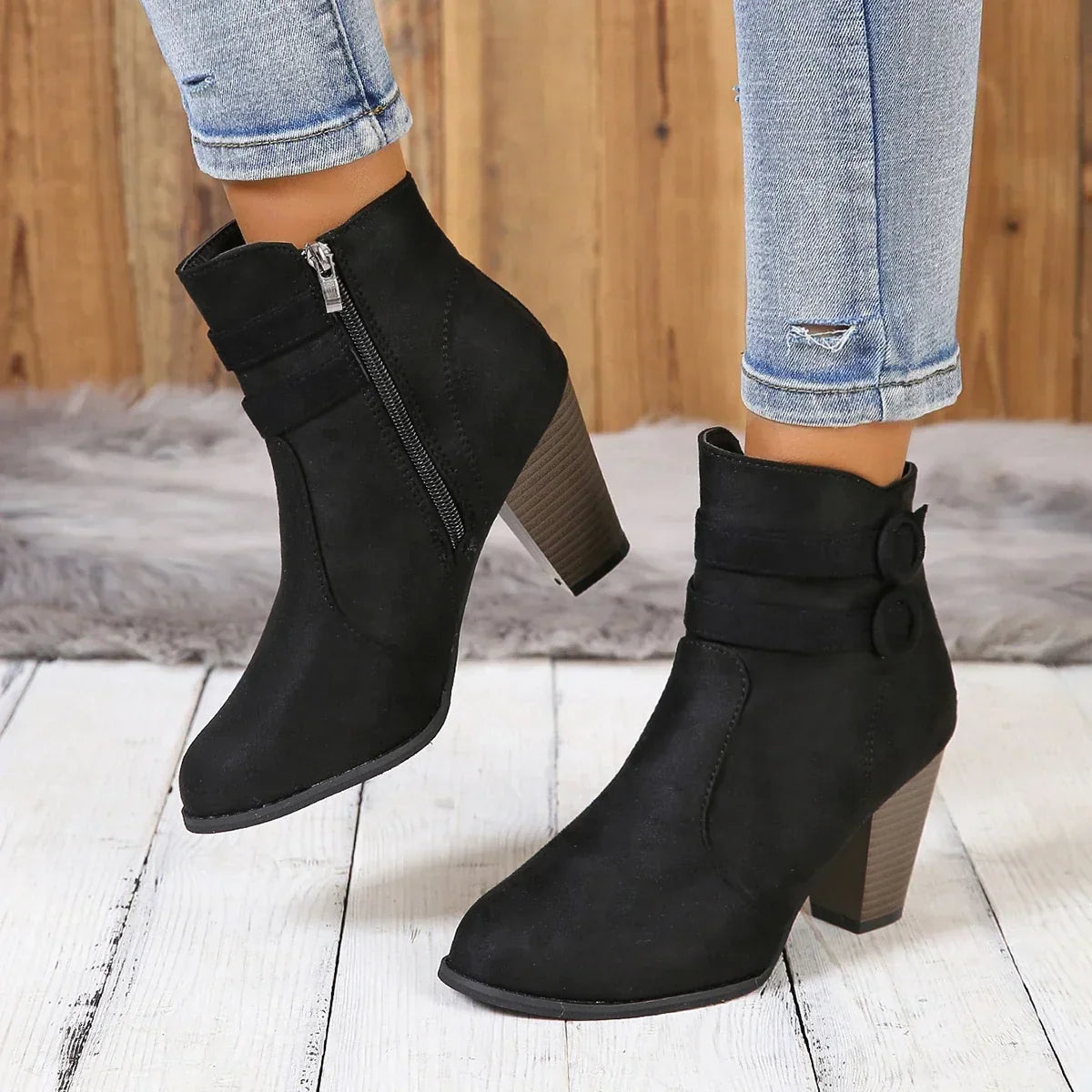 Nekane | Botines de ante con doble banda
