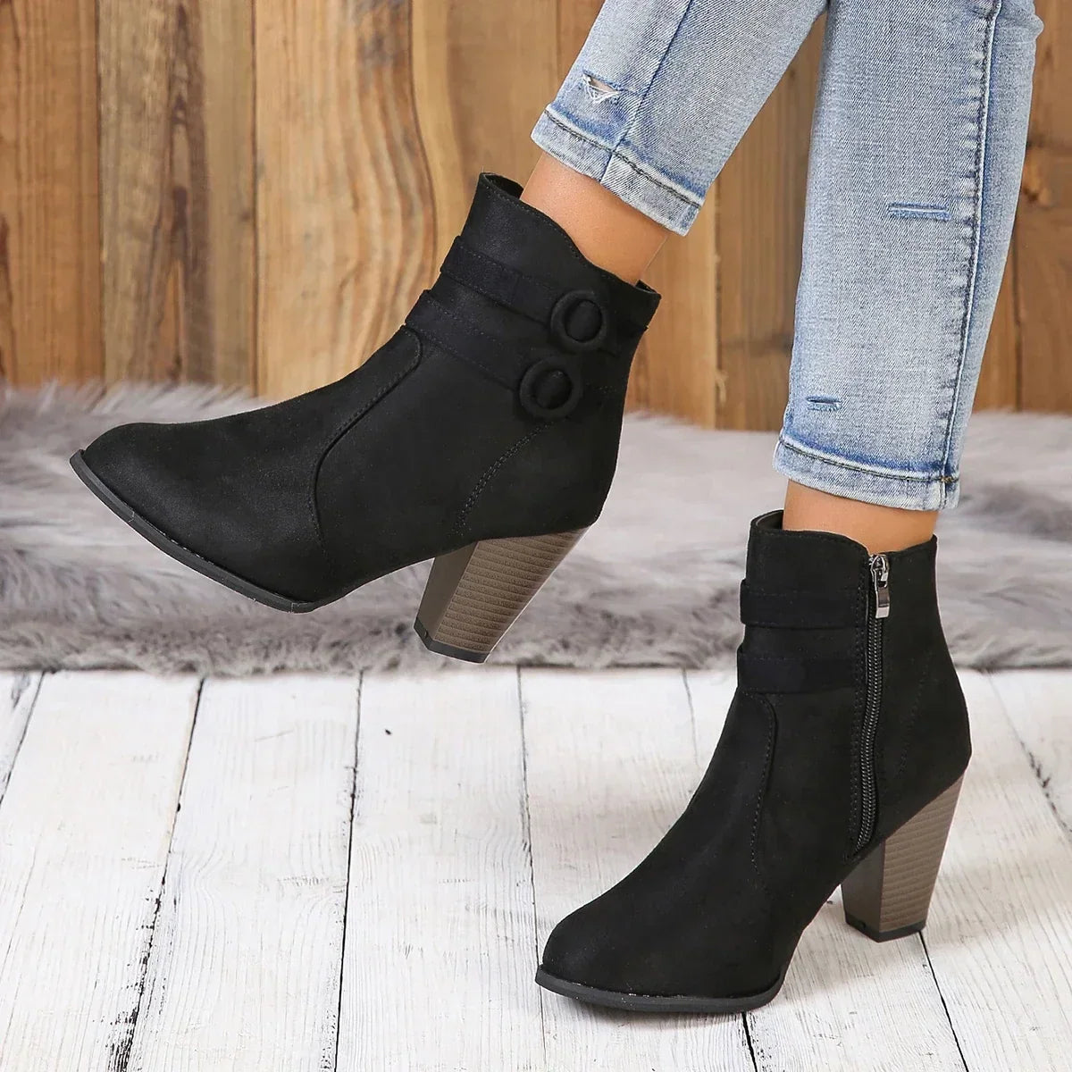 Nekane | Botines de ante con doble banda