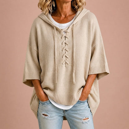 Natividad | Poncho de punto con capucha