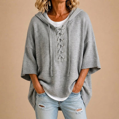 Natividad | Poncho de punto con capucha