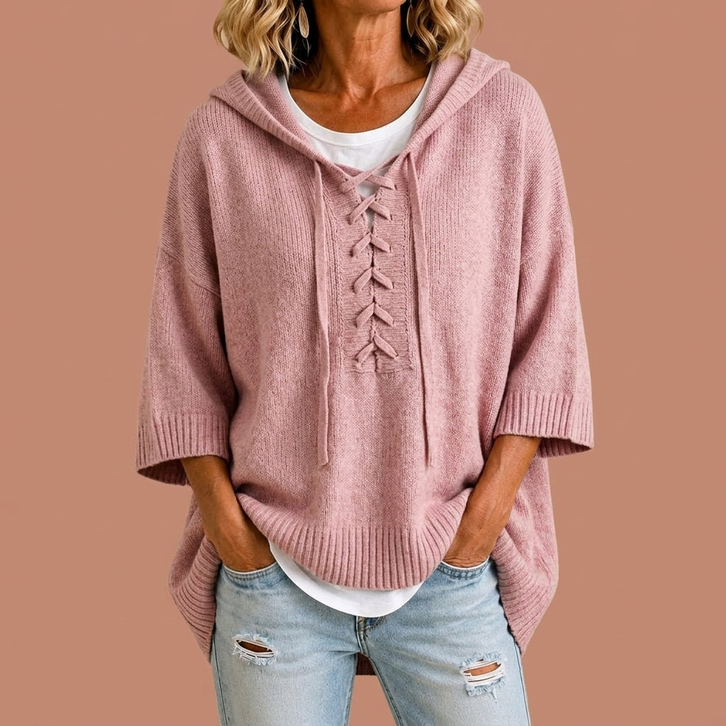 Natividad | Poncho de punto con capucha
