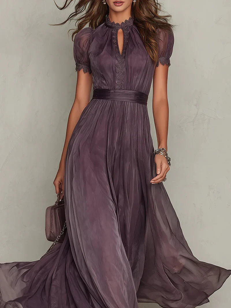 Fabiola Maxi Chiffon Morado