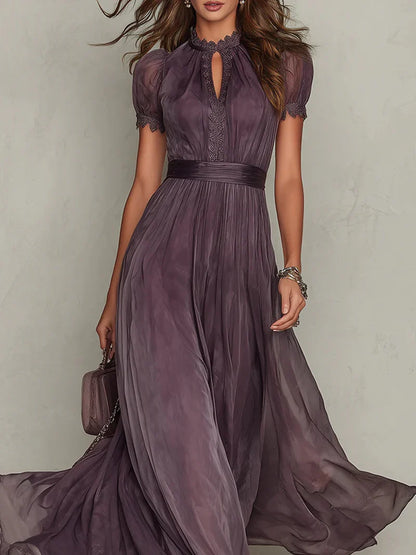 Fabiola Maxi Chiffon Morado